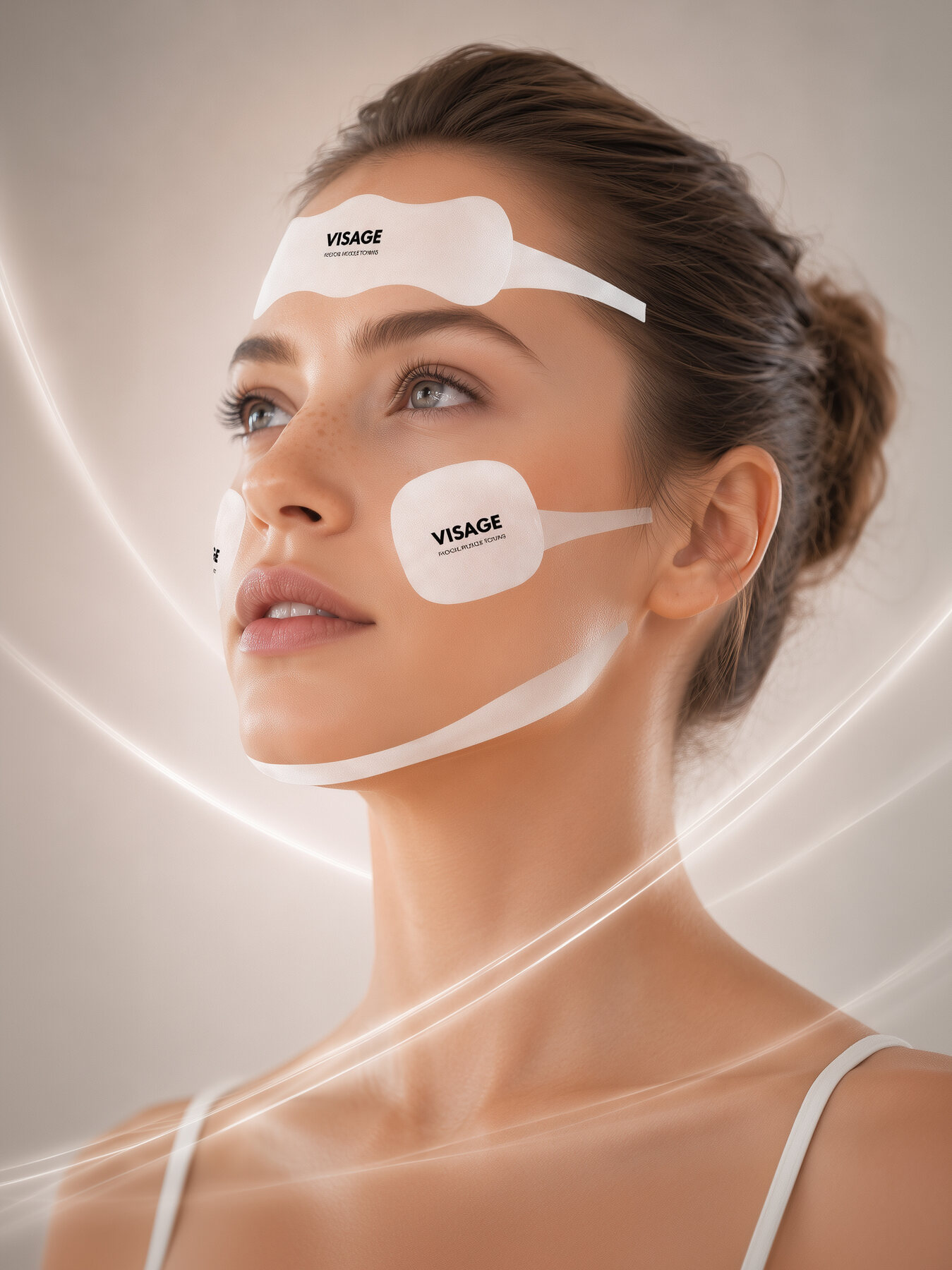 WONDER VISAGE Anwendung an Stirn, Wangen und Unterkiefer